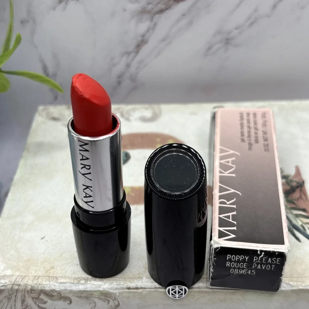 Mary Kay Gel Semi-Matte Lipstick Poppy Please 089645 New Discontinued
